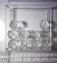 Brouen korlky 12mm,crystal,10ks